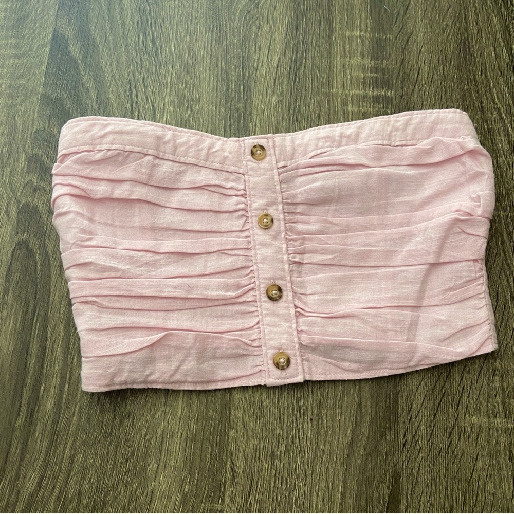 Abercrombie strapless Crop